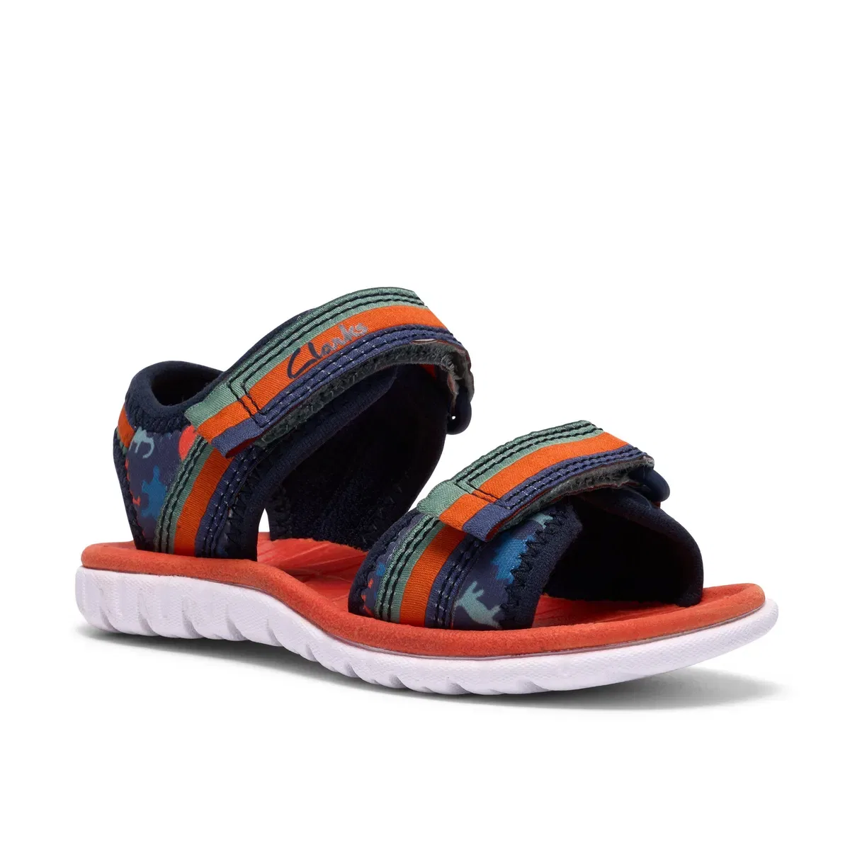 Детские сланцы с принтом Surfing Tide Clarks, Blue — фото 4