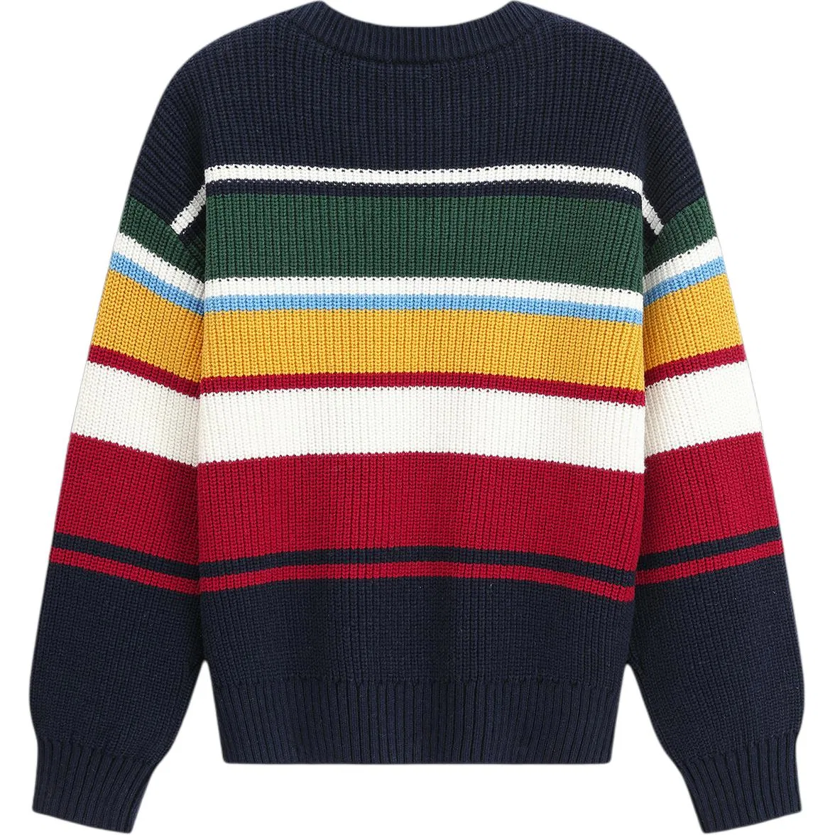 Детский свитшот с круглым вырезом Marine Blue Stripe GAP — фото 3