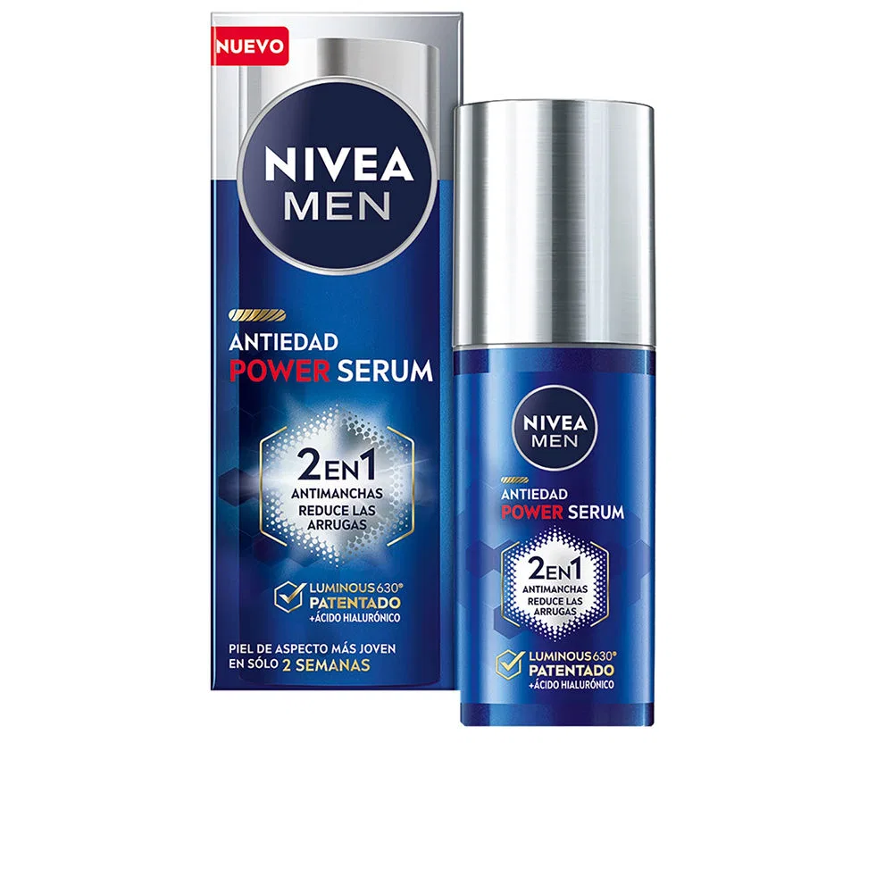 Сыворотка антивозрастная 30 мл с осветляющим эффектом MEN LUMINOUS 360º POWER SERUM 2 в 1 Nivea
