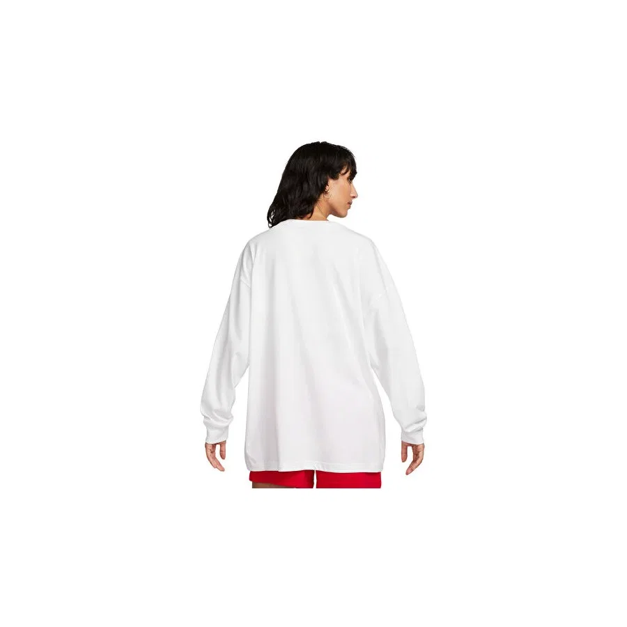 Женская футболка с длинным рукавом Nike W Nsw Tee Oc 3 Ls Os, Белый — фото 2