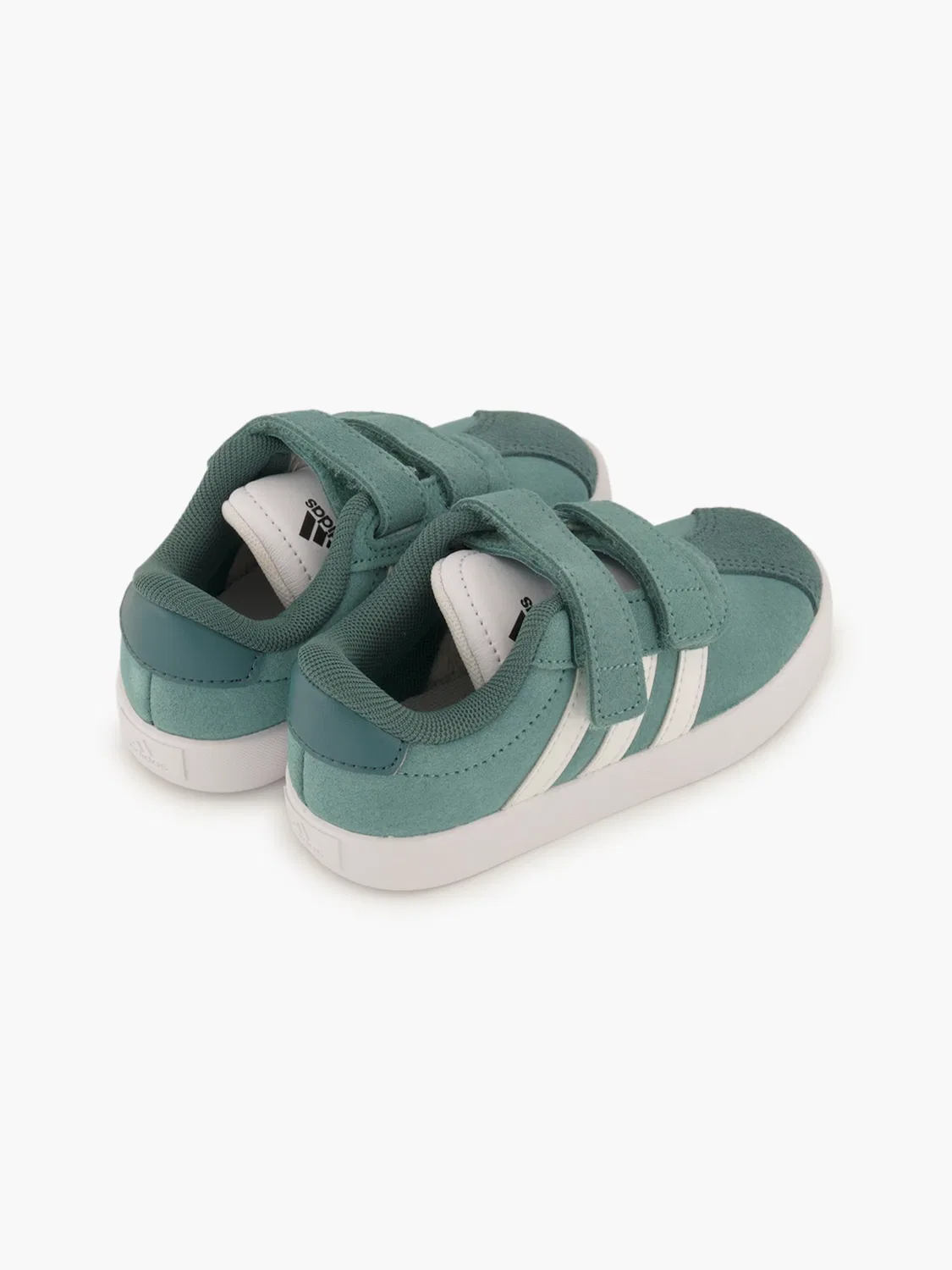 Детские кроссовки для мальчиков с липучками Adidas, Зеленый — фото 4