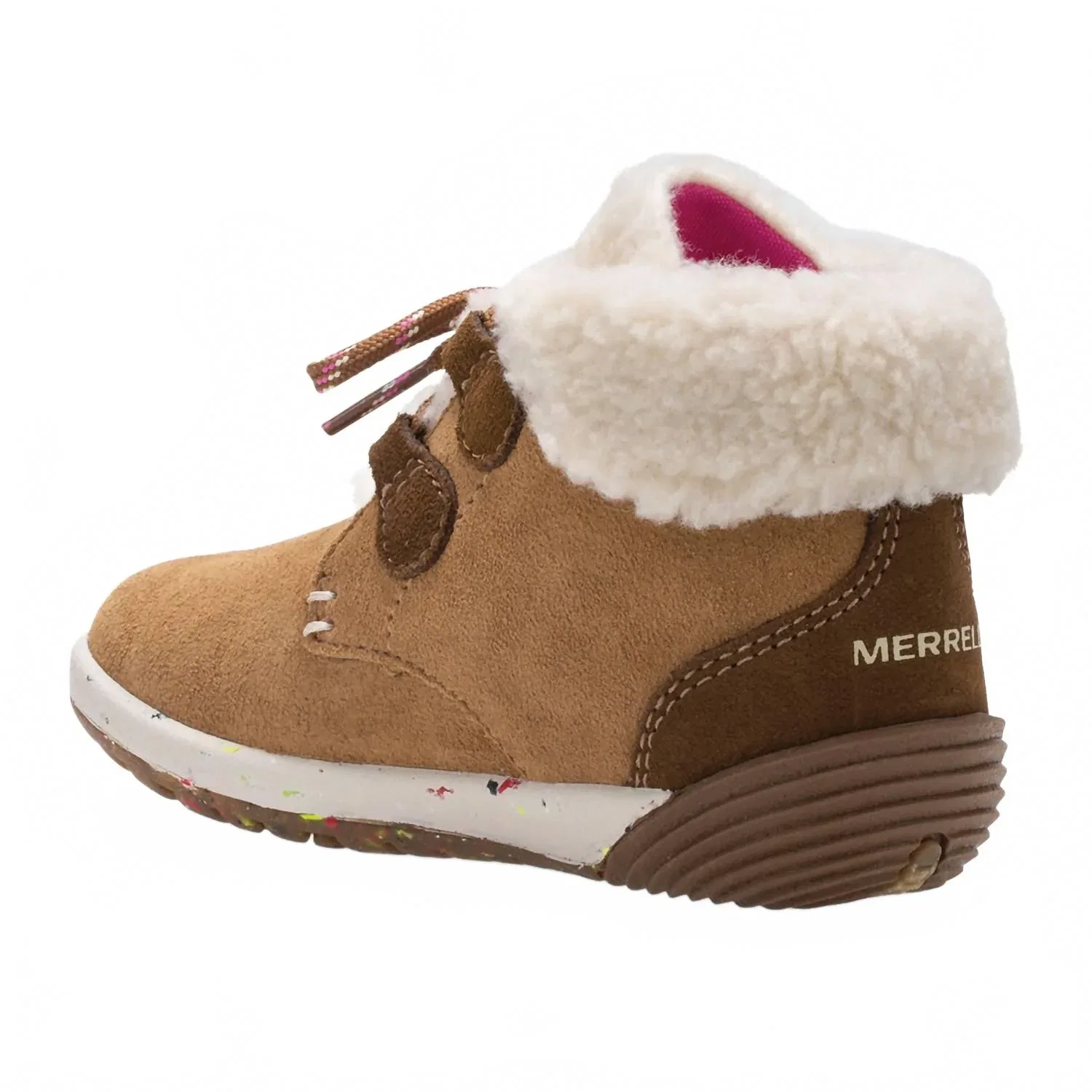 Детские ботинки на шнуровке с регулируемой застежкой Bare Steps Boot MERRELL, Coca/Chestnut — фото 3