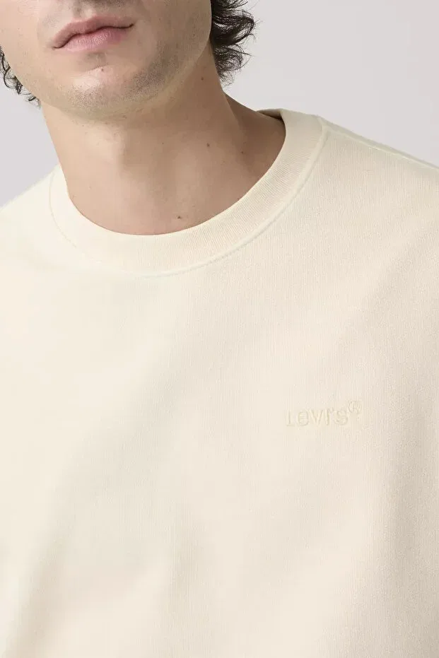 Мужские свитшот хлопковый Levi'S, Ecru — фото 3