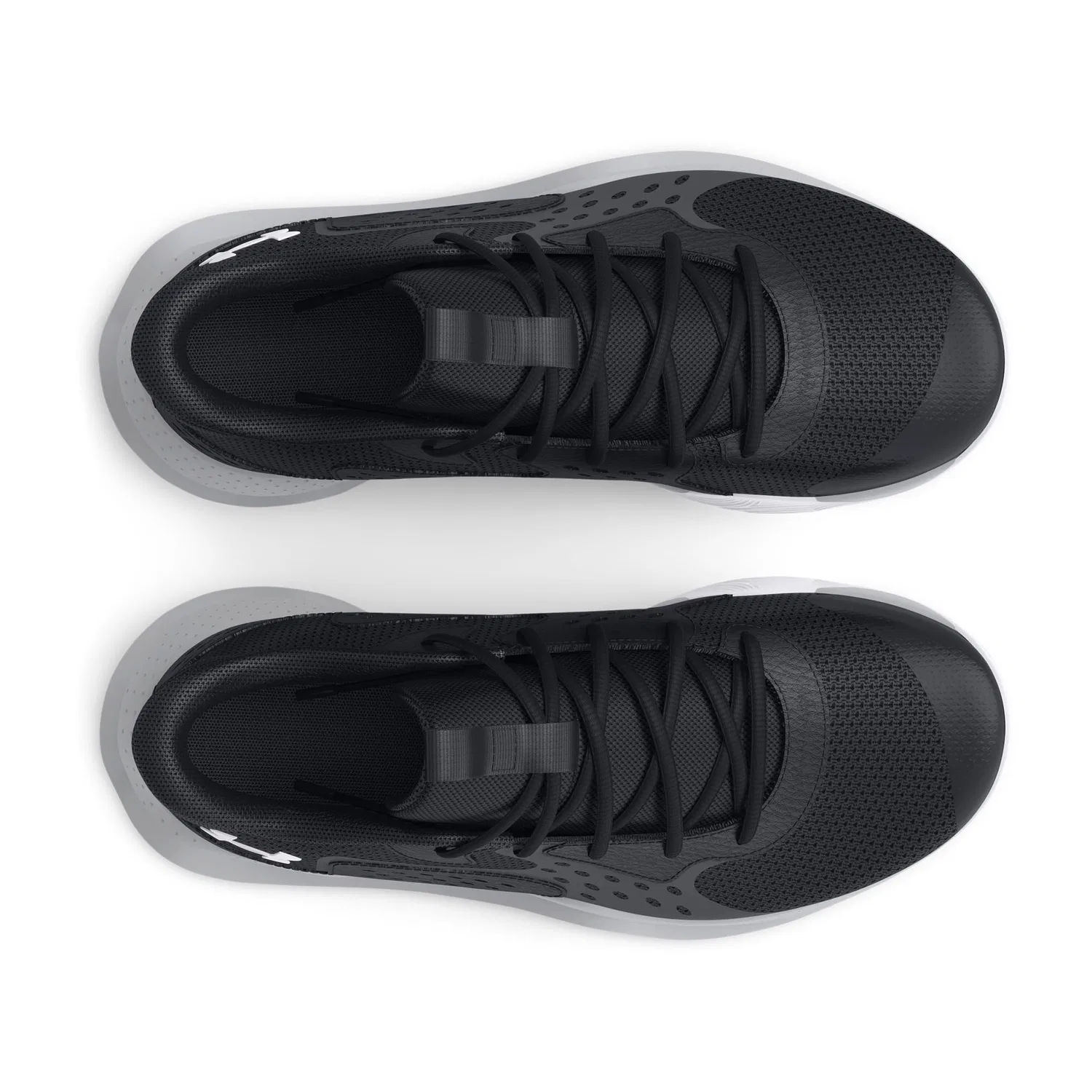 Детские баскетбольные кроссовки для мальчиков с шнуровкой Jet '23 Under Armour, Black Jet Grey White — фото 3