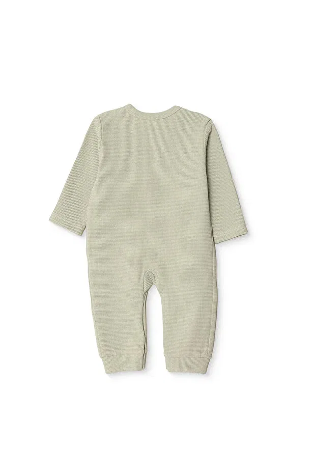 Детский комбинезон для мальчиков с принтом Ebebek Hello Baby, Dark Mint — фото 2