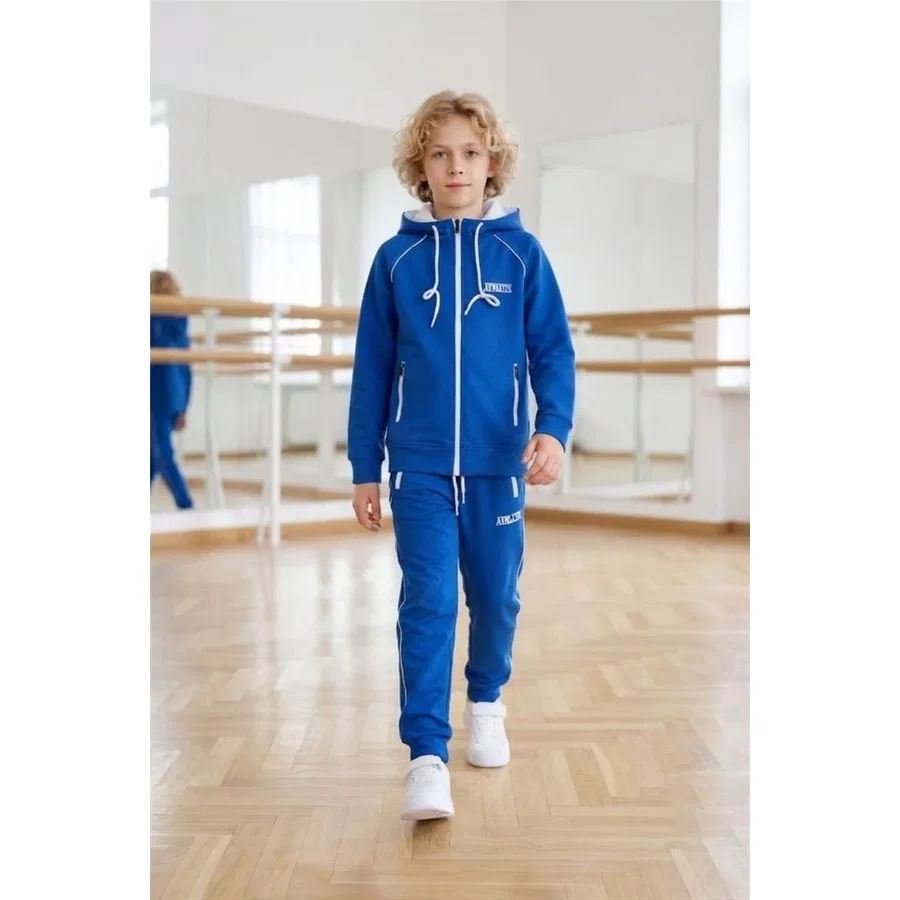 Детский спортивный комплект из двух предметов с капюшоном Athletic Pina Kids, Аквамарин