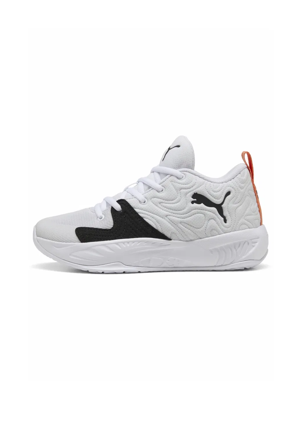 Баскетбольные кроссовки Court Pro 3 Mid унисекс - баскетбольная обувь Puma, White- Black-Melon Glow