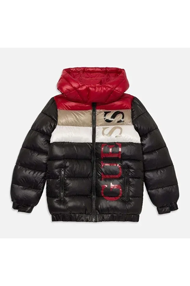 Детская куртка для девочек с длинным рукавом Hooded padded ls puff Guess, Multicolor