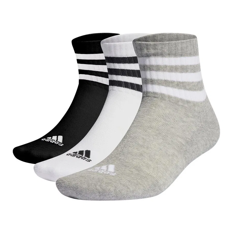 Спортивные носки с логотипом adidas 3S C SPW MID 3P, Серый — фото 4