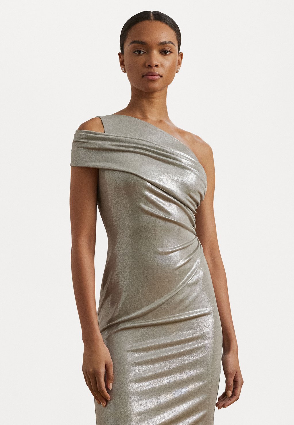 

Коктейльное/вечернее платье METALLIC ONE SHOULDER COCKTAIL DRESS Lauren Ralph Lauren, серебряный