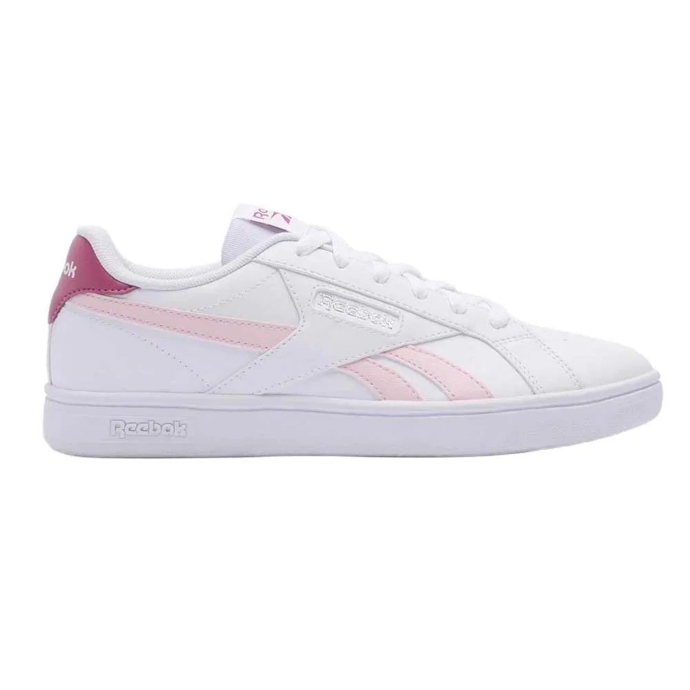 Детские кроссовки для девочек с принтом Reebok Court Retro, Ftwrwhite Studiopink Frostedberry