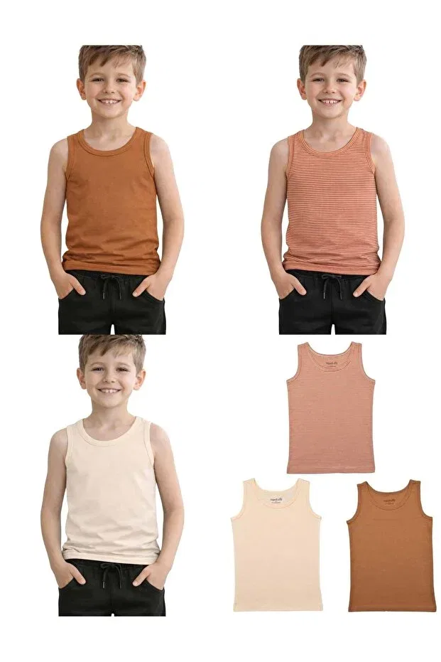 Детское белье без рукавов Organickid, Brown