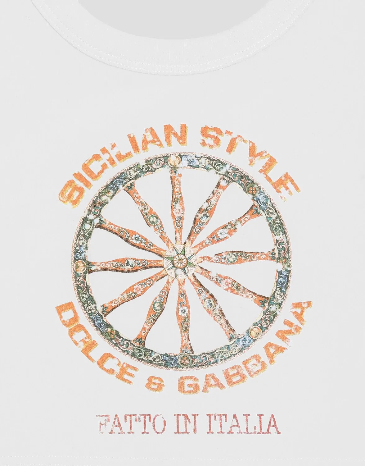 Трикотажный топ DOLCE & GABBANA, белый — фото 4
