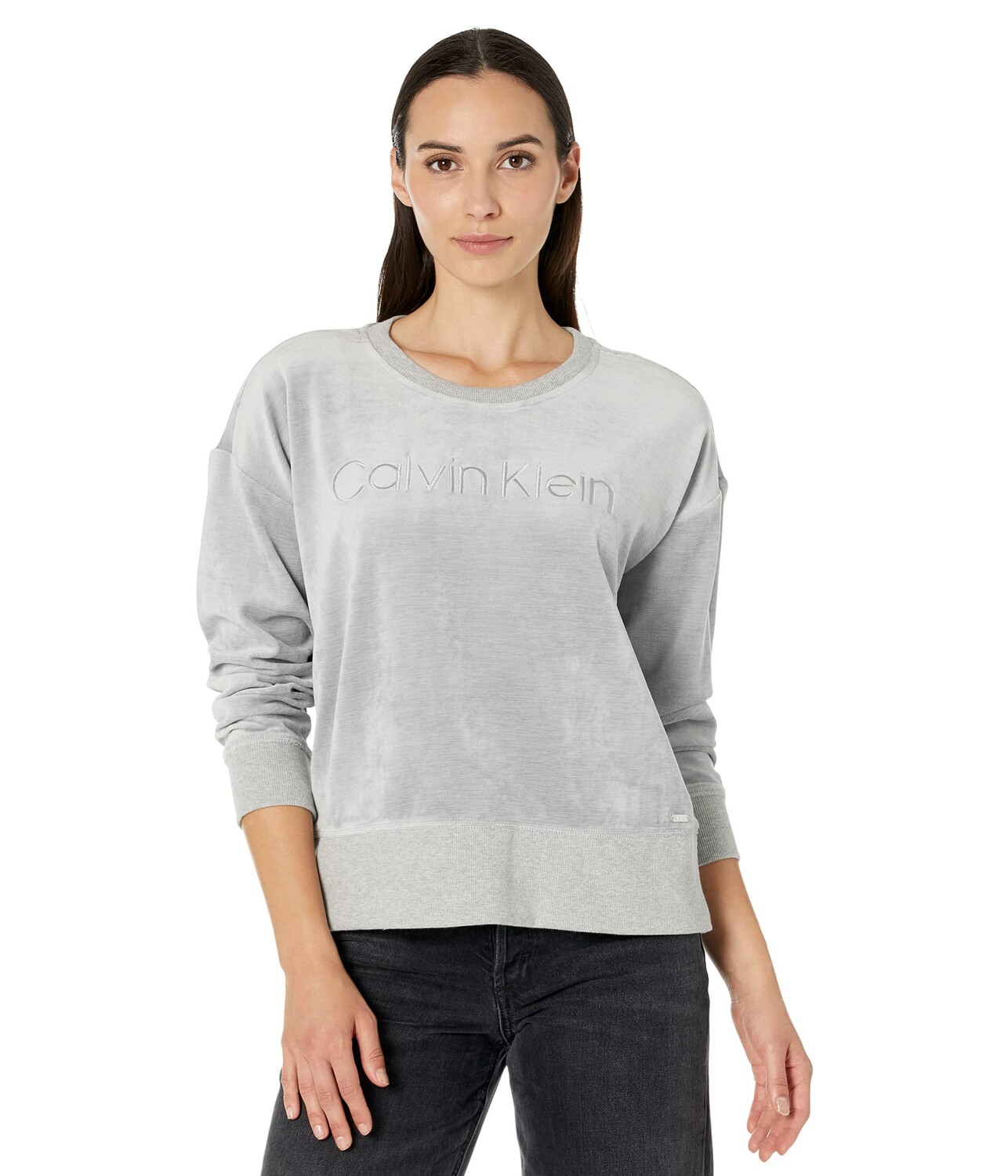 

Пуловер Calvin Klein, Long Sleeve Calvin Logo Crew, Серый, Пуловер Calvin Klein, Long Sleeve Calvin Logo Crew