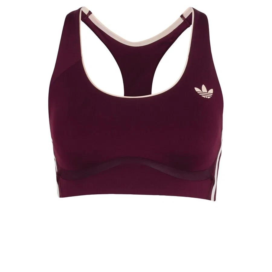 Спортивный бюстгальтер-бралетт ADIDAS ORIGINALS в бордовом цвете — фото 3