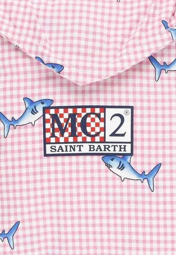 Шорты с принтом Costume jean lighting - swimming shorts Mc2 Saint Barth, Rosa, розовый — фото 3