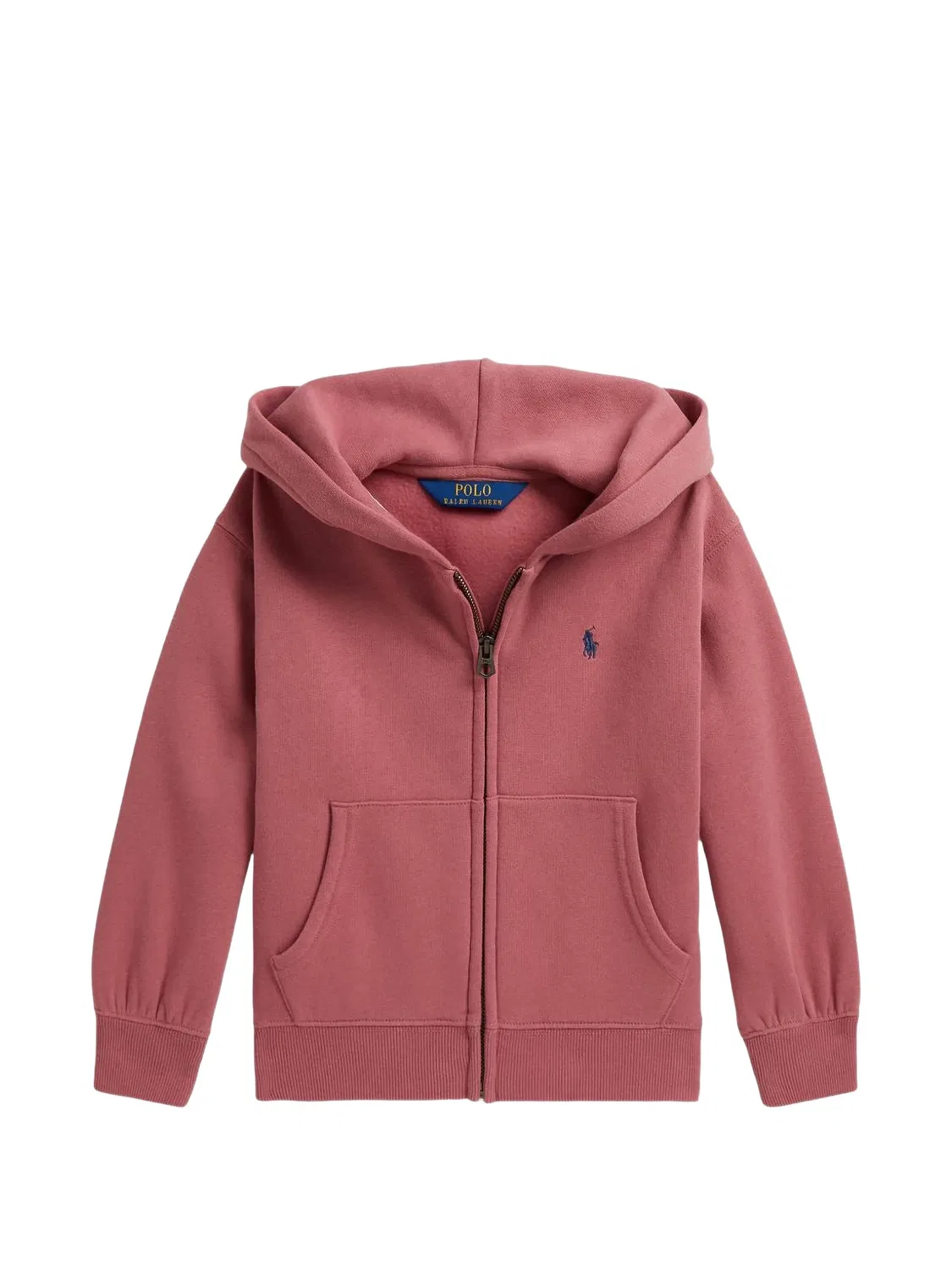 Худи на молнии розового цвета Polo Ralph Lauren, розовый