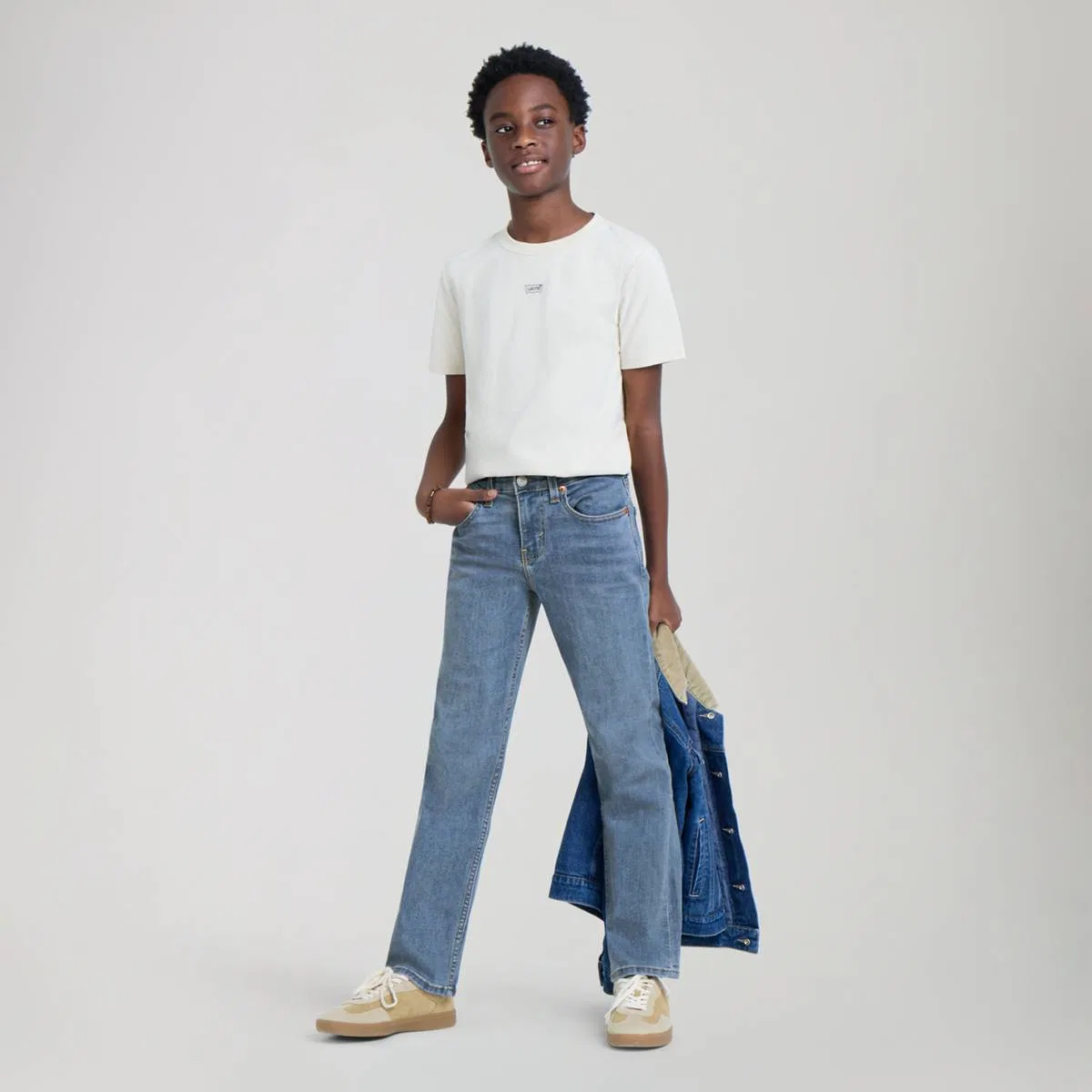 Джинсы прямого кроя 514 для мальчиков 8-20 лет Levi's, Basil Sky - Medium Wash