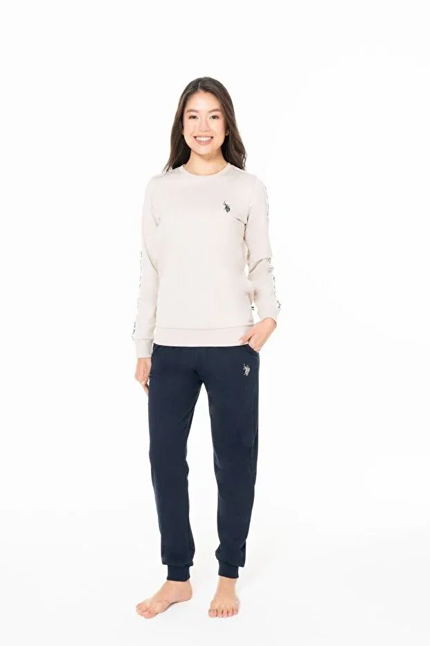 Женский пижамный комплект с длинным рукавом U.S. Polo Assn., Beige