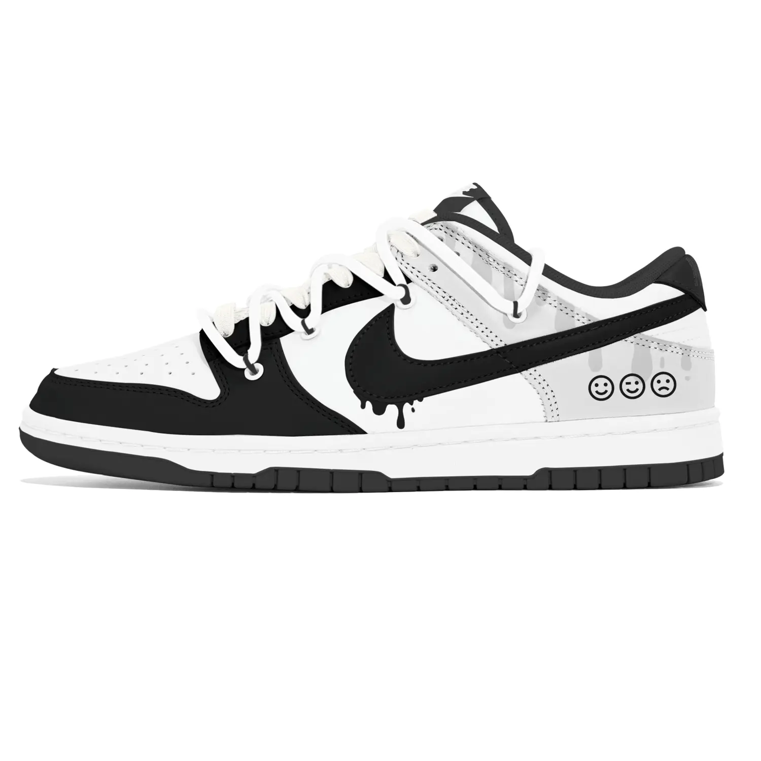 

Nike Кроссовки для скейтбординга Dunk, износостойкие, низкие, мужские, черно-серые