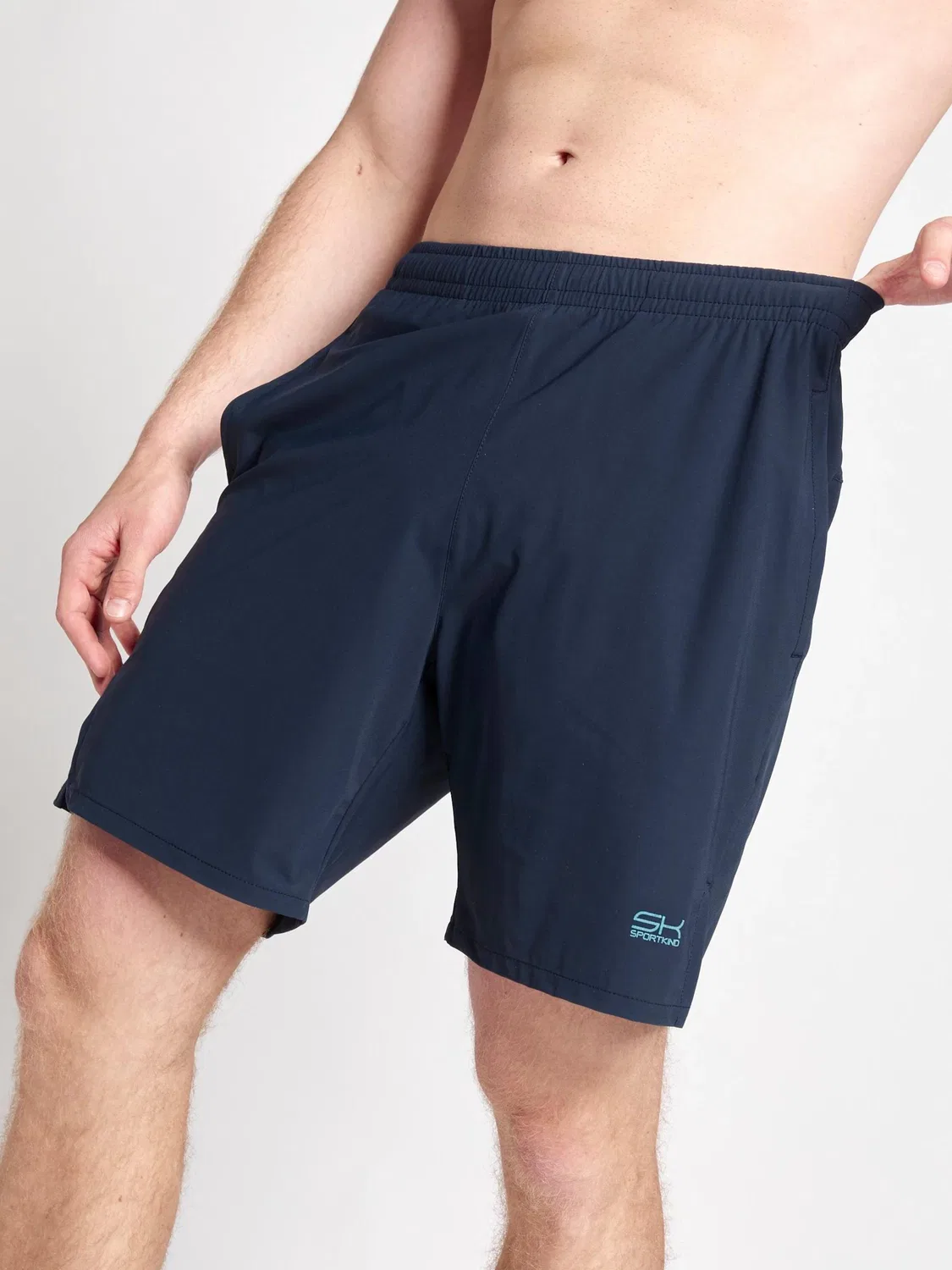 Спортивные шорты Sportkind Regular Workout Pants Performance Shorts темно-синего цвета — фото 3