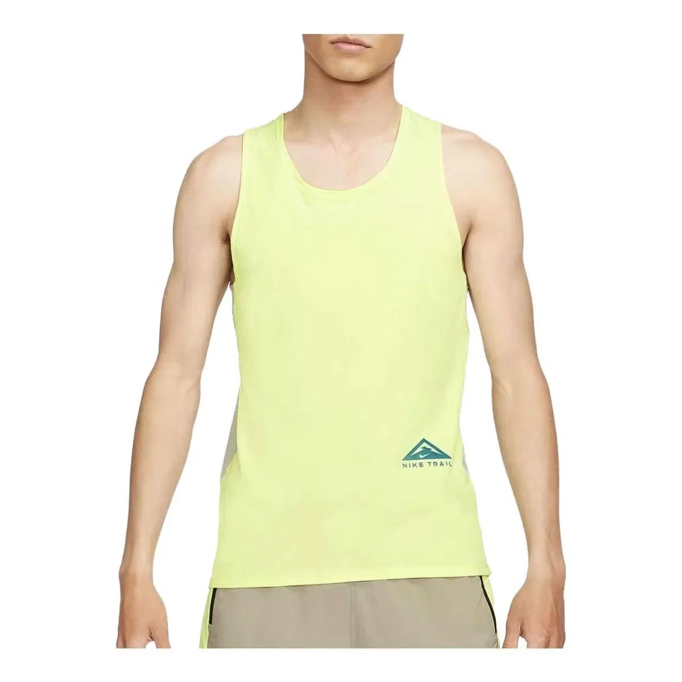 Майка спортивная без рукавов Dri-FIT Rise 365 Trail Running Nike, желтая — фото 2