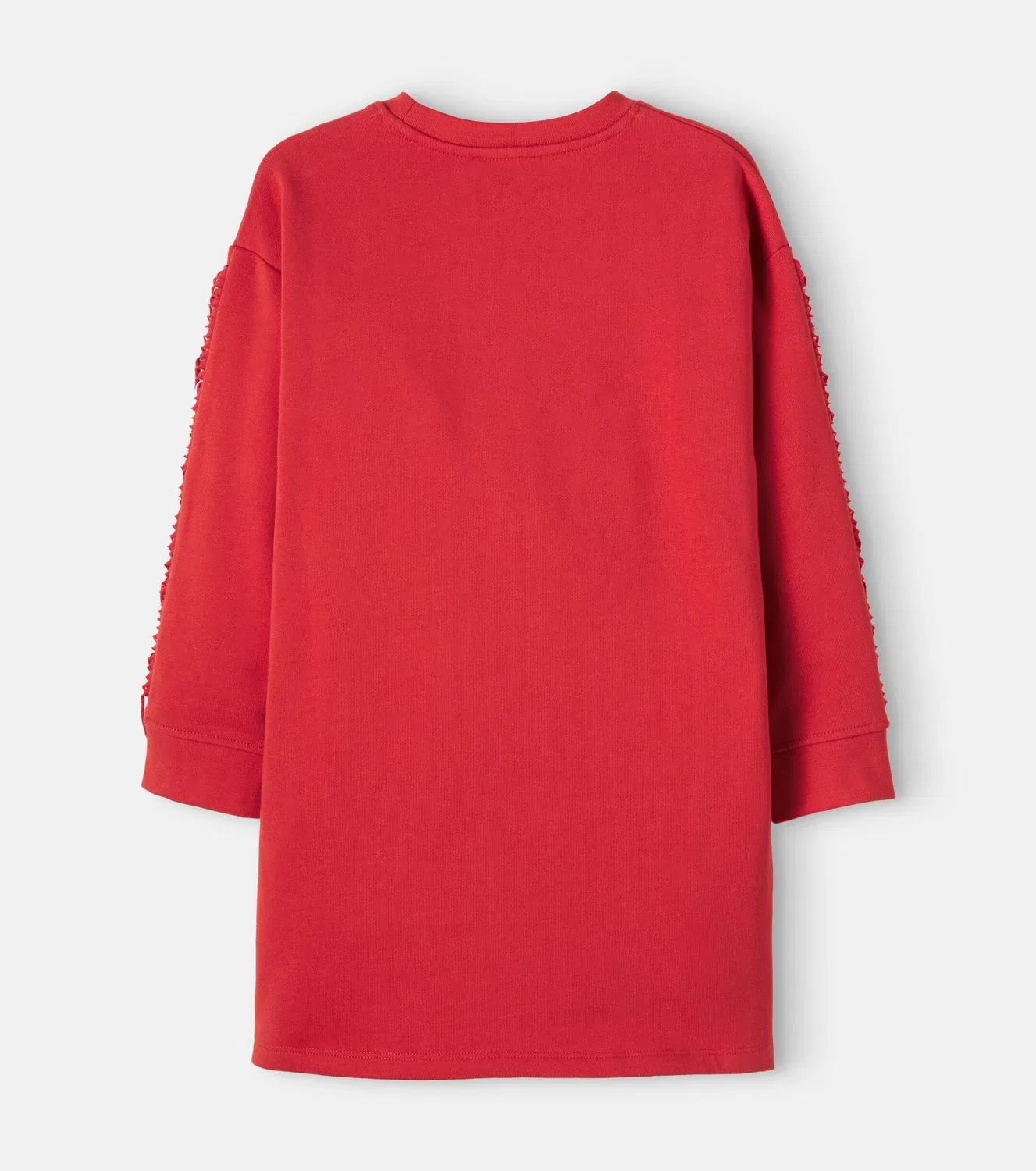 Нарядное платье с принтом и бахромой Stella Mccartney Kids, красный — фото 3