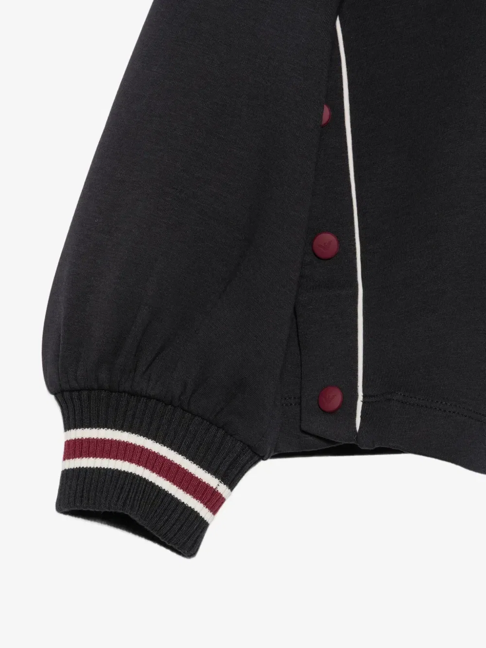 Толстовка на кнопках с нашивкой-логотипом Emporio Armani Kids, синий — фото 3