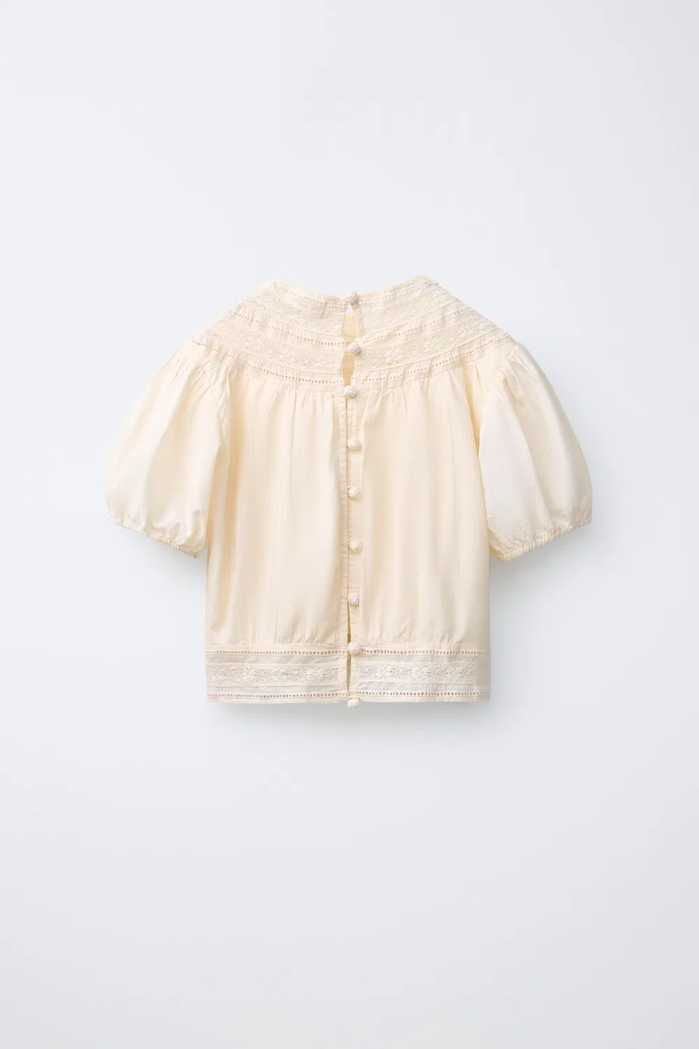 Блузка с вышивкой ZARA, Ecru — фото 2