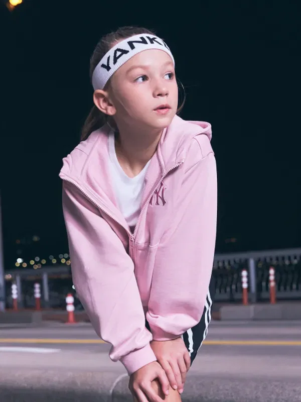 Кроп-худи с логотипом, Mlb Kids, розовый