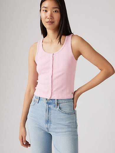 

Женская майка-топ Pointelle из сухих товаров Levi's, цвет Fragrant Lilac - Blue
