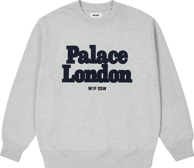 

Толстовка Palace Postcode Crew 'Light Grey Marl', серый