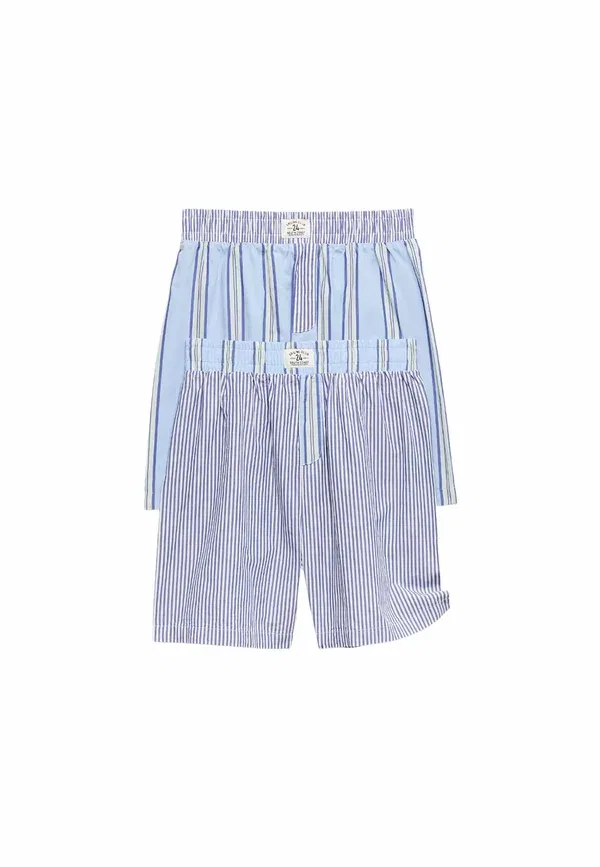 Комплект пижама из 2 предметов, хлопок, striped, Marks & Spencer, синий — фото 3