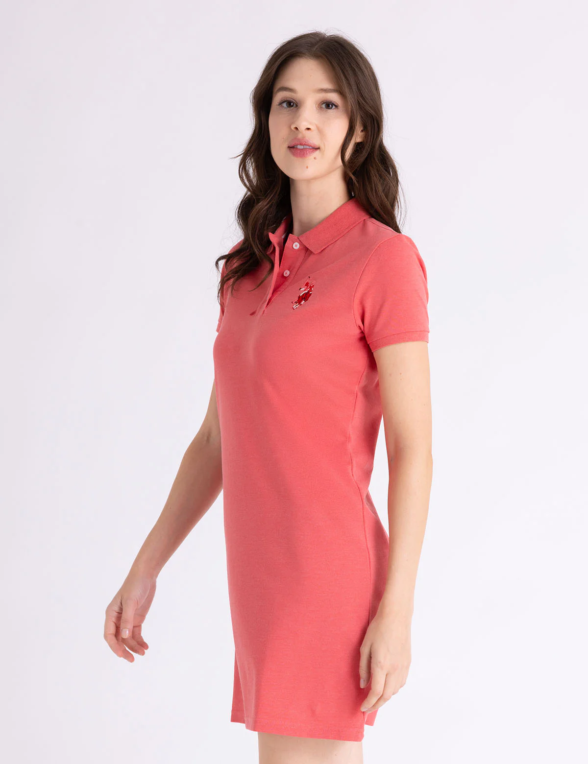 

Платье U.S. Polo Assn Multi Tonal Mini Polo, коралловый