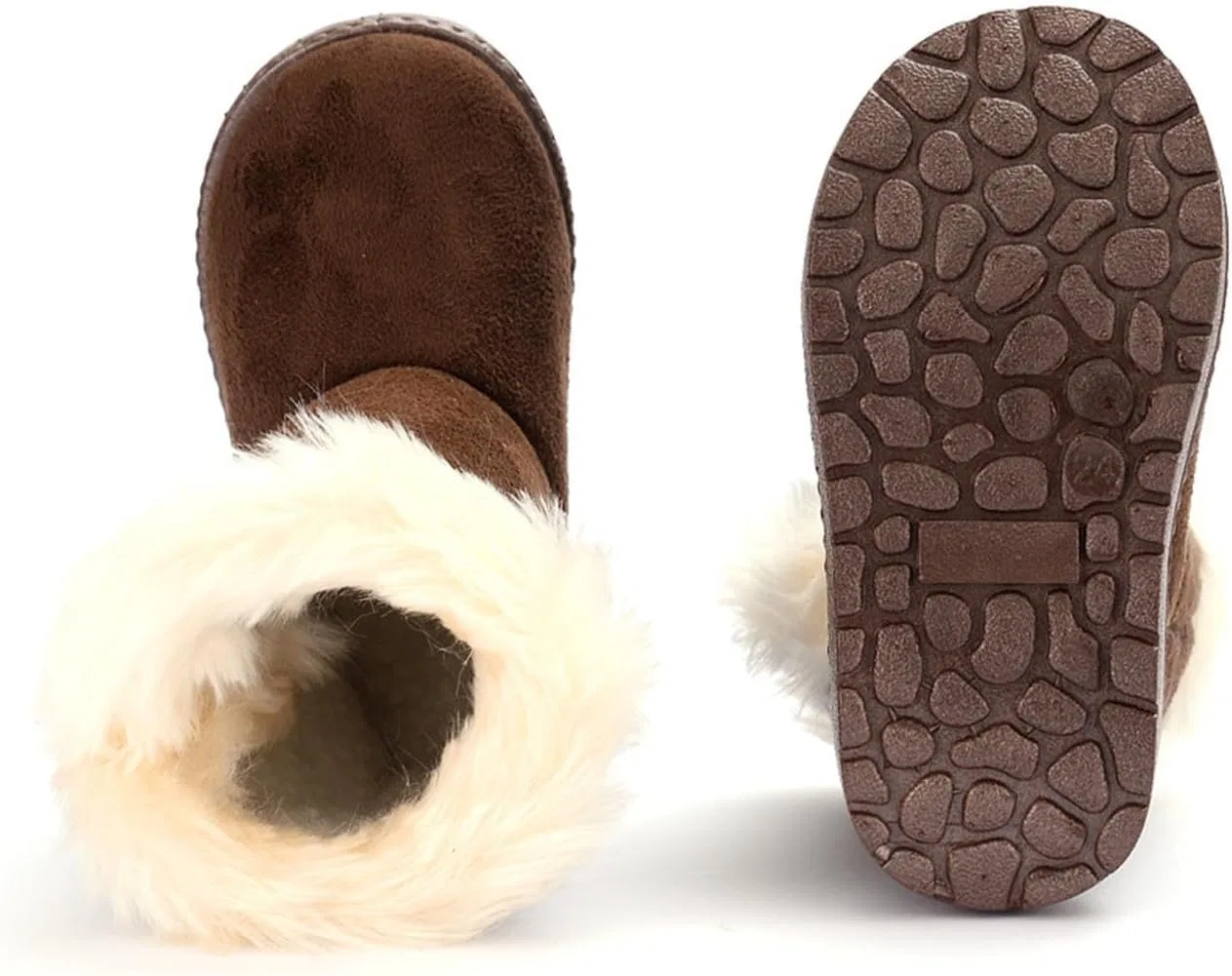 Детские зимние сапоги для девочек с мехом Winter Snow Boots Zzalalana, Coffee — фото 3