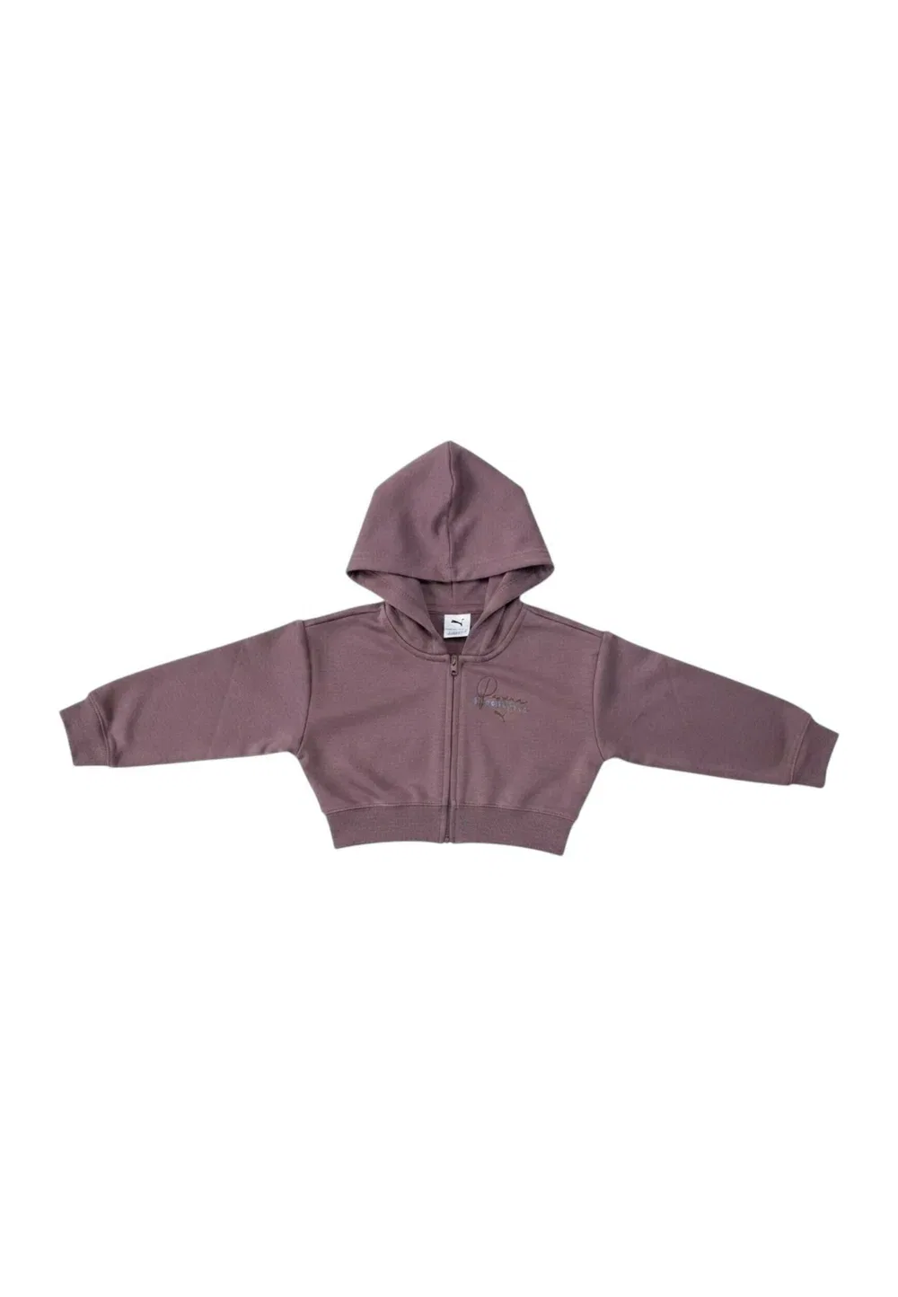 Felpa crop cappuccio ess short graphic fz col 91 - толстовка на молнии Puma, Dark Purple