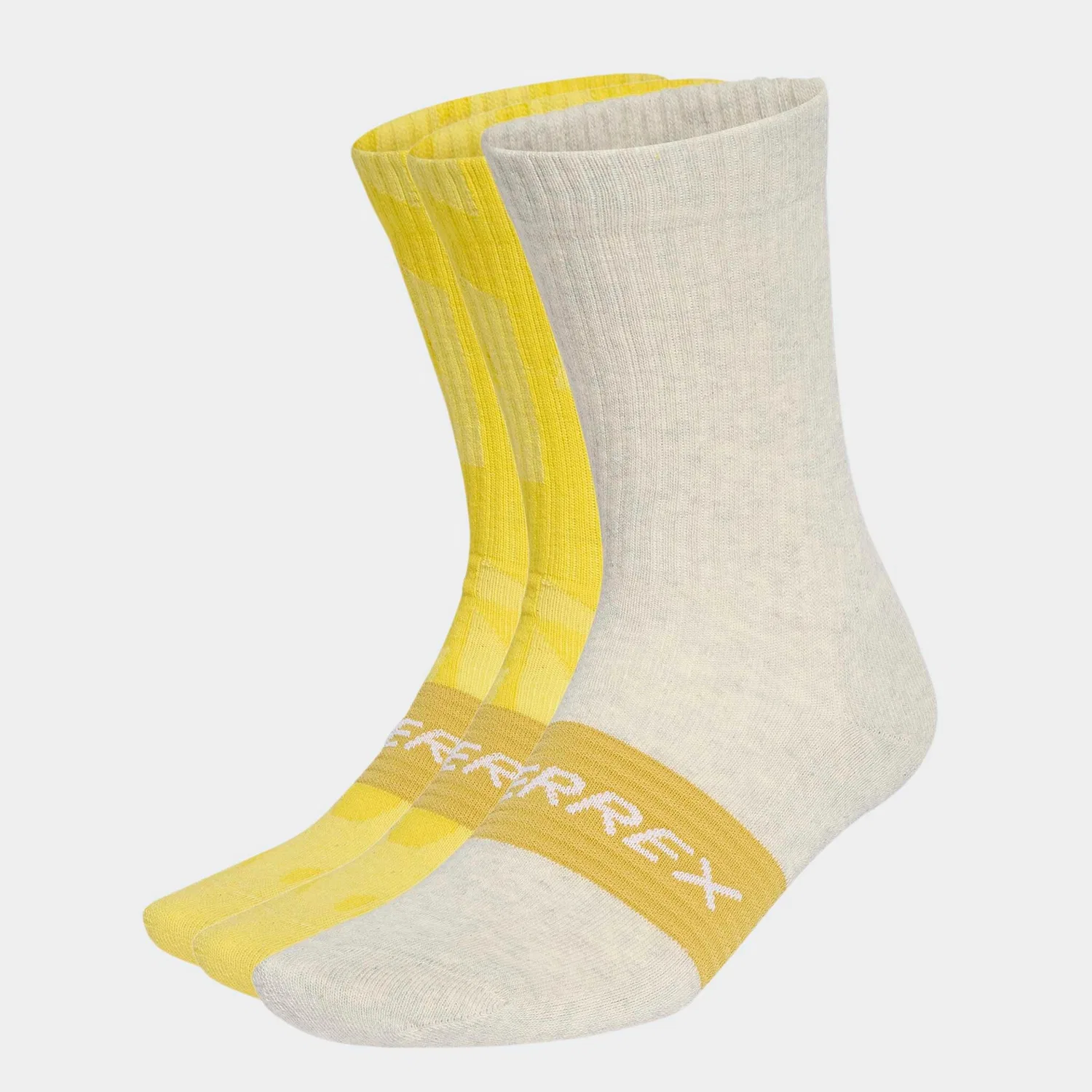 Женские треккинговые носки в 3 парах Adidas Performance, Semi Frozen Lemon/Semi Frozen Lemon/Pyrite