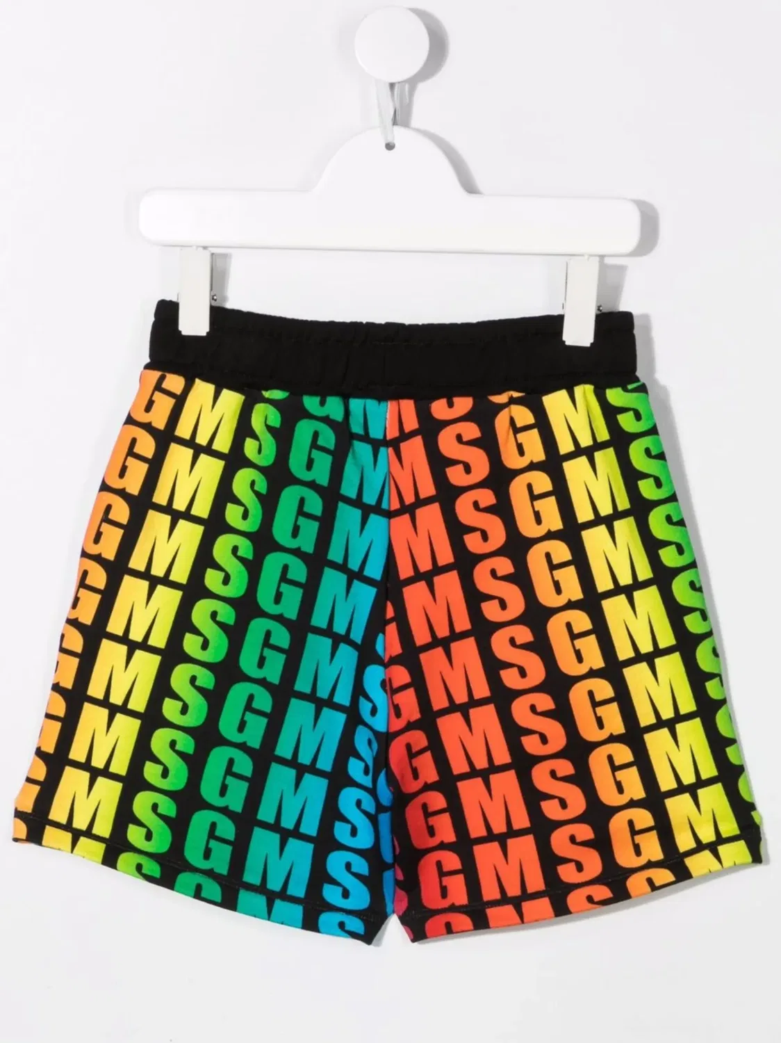 Шорты с принтом радуга MSGM, черный — фото 3
