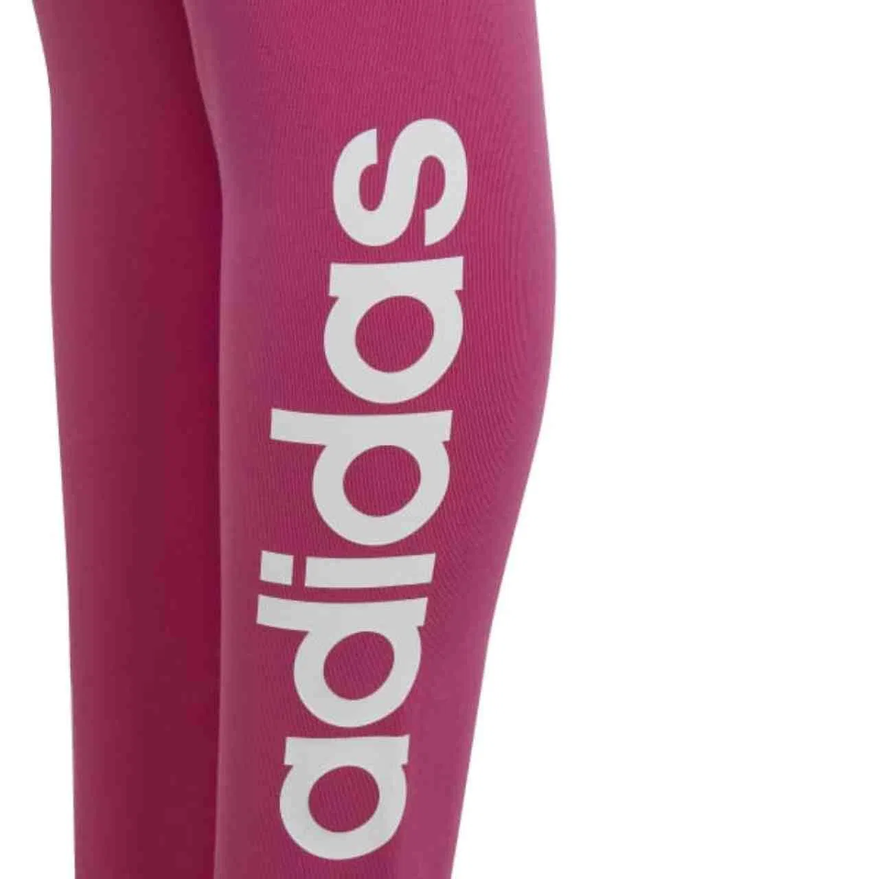 Детские леггинсы хлопковые Linear Logo Cotton Tights Adidas, Rosa Burgunderrot Lila — фото 3