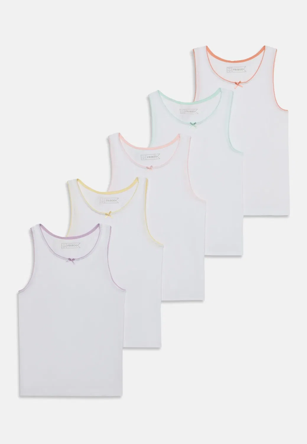5 упаковок - майка Friboo By Zalando, White