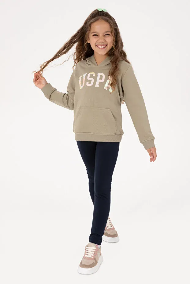 Детские леггинсы для девочек с принтом U.S. Polo Assn., Navy Blue — фото 2