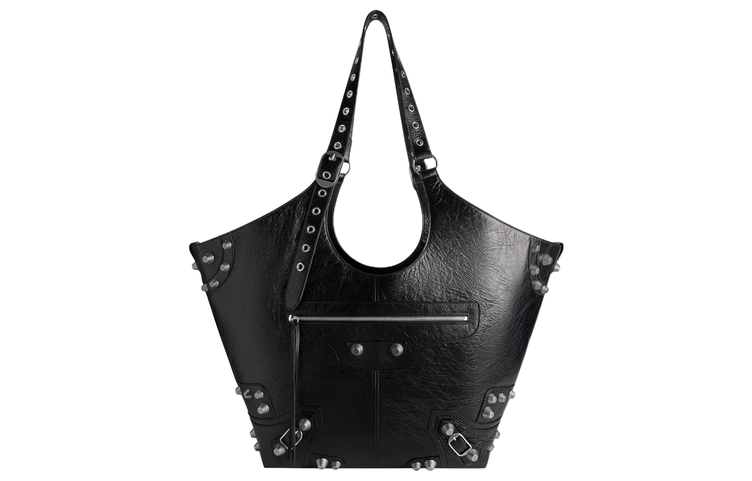 

Le Cagole Крупная Барашковая Сумка Через Плечо Тубус Женская Черная Balenciaga