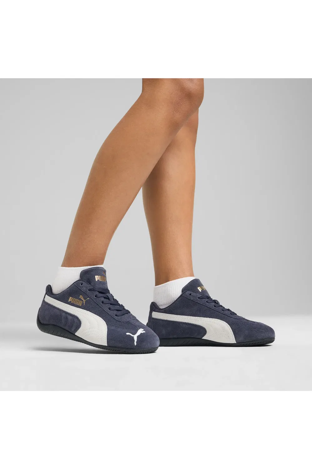 Детские кеды спортивные на шнуровке Speedcat PUMA, New Navy-Puma White — фото 2