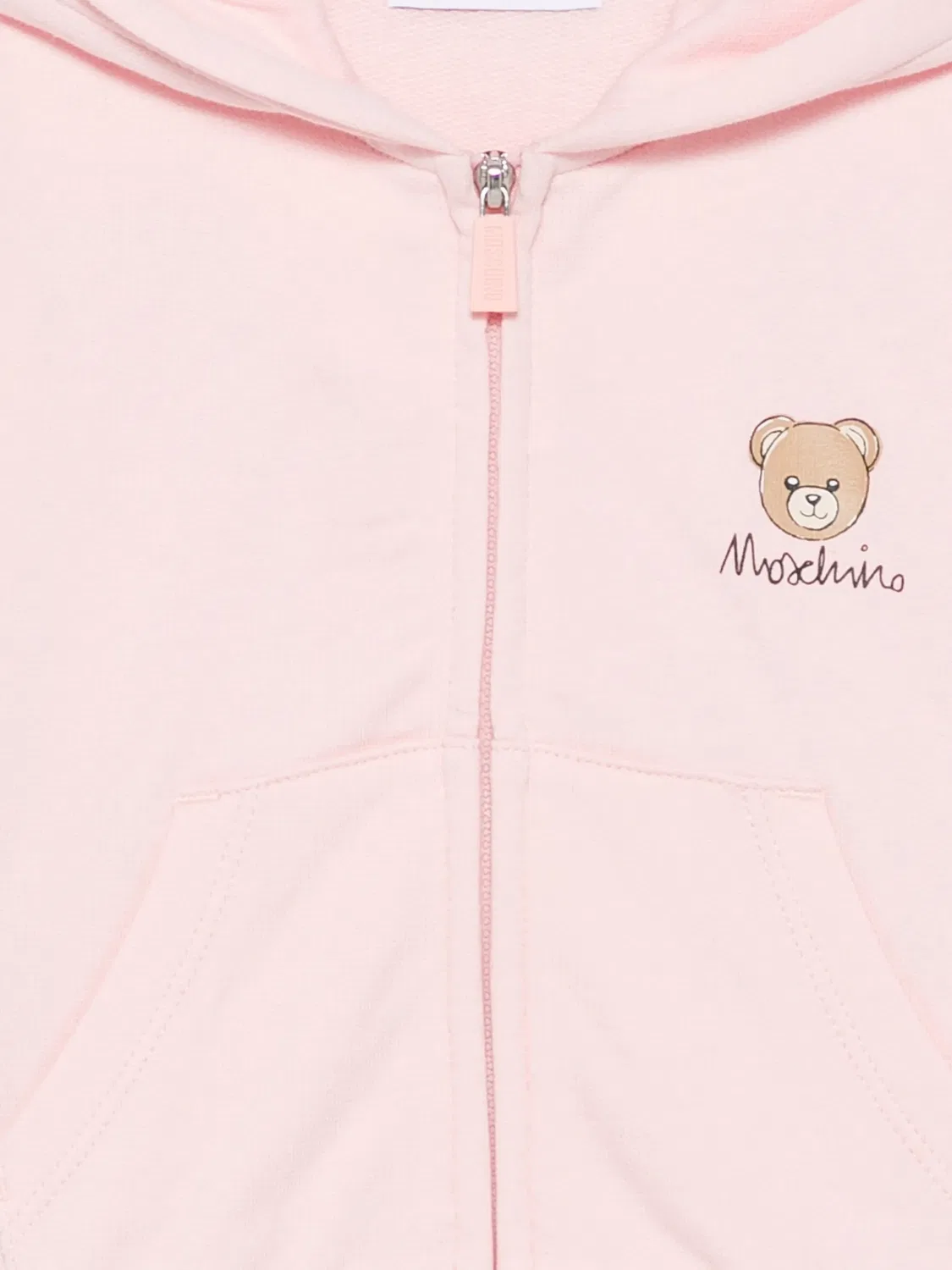 Худи на молнии Teddy Bear розового цвета Moschino, розовый — фото 2