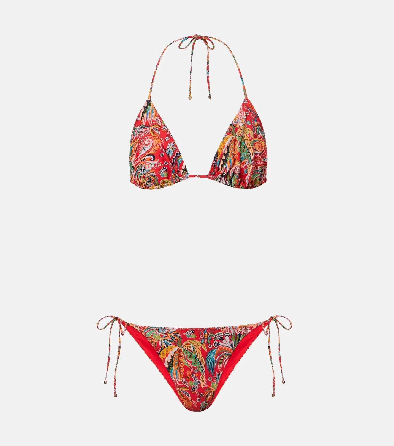Купальник бикини с узором пейсли ETRO, красный