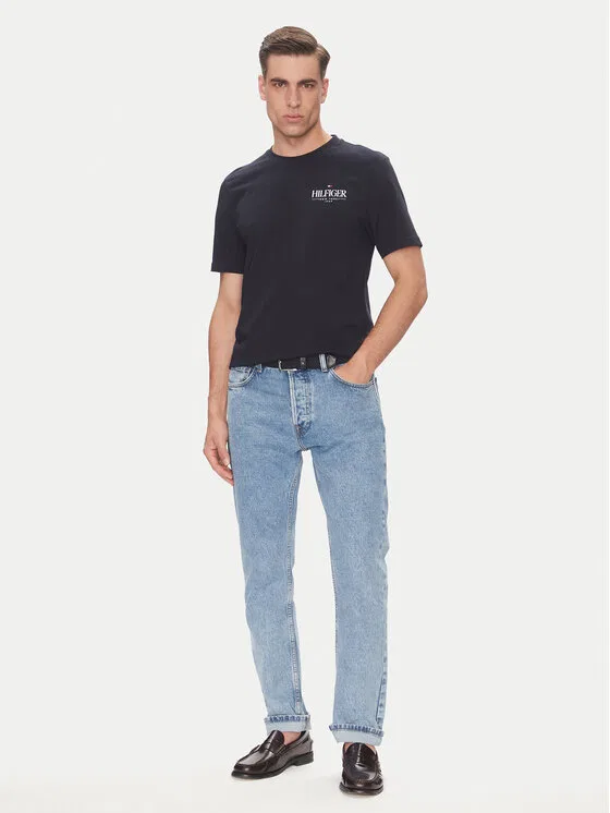 Футболка regular fit Stack Tommy Hilfiger, темно-синий — фото 2