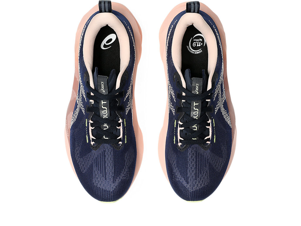 Беговые женские кроссовки Asics Novablast 5, Midnight/Breeze, синий/розовый — фото 4