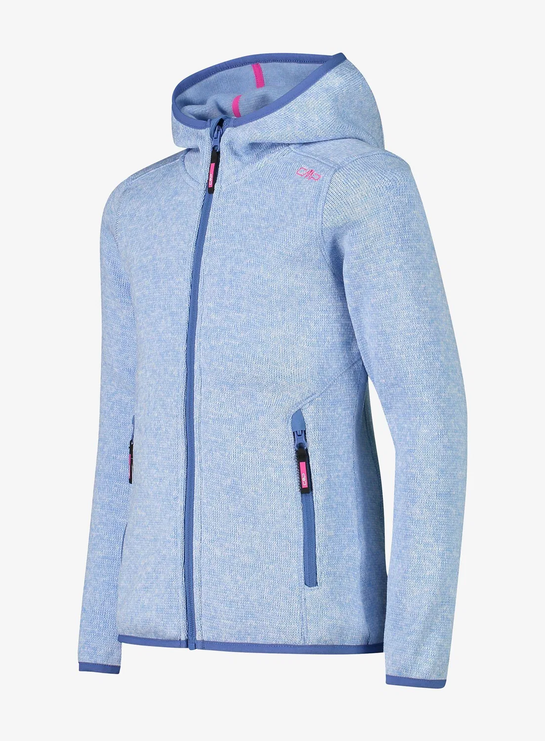 Детская флисовая куртка с капюшоном Fix Hood Cmp, Konigsblau Pastellblau Weiss — фото 3