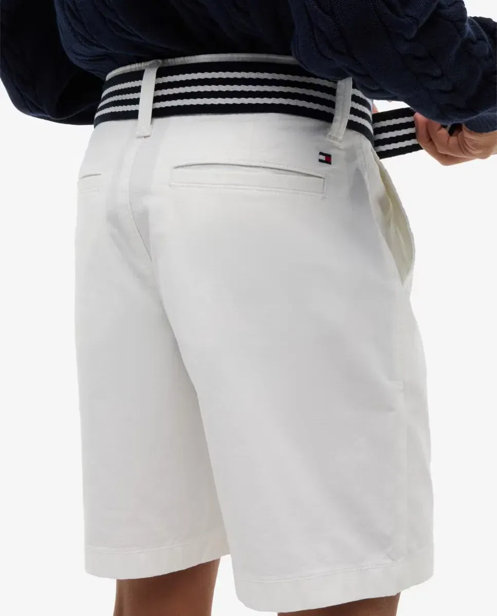 Детские шорты-бермуды для мальчиков с плетеным ремнем Tommy Hilfiger, Blanco — фото 2
