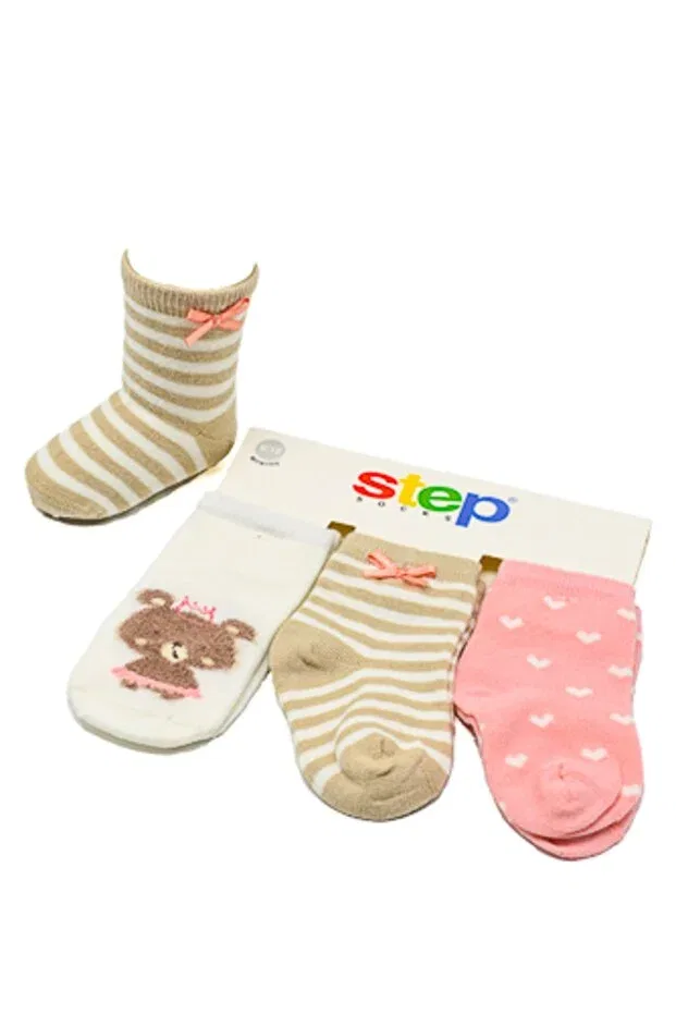 Детские носки для девочек с бантом Step, Beige